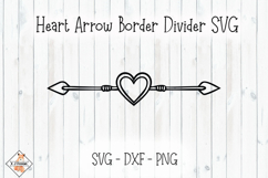 Heart Arrow Border Divider SVG Product Image 1