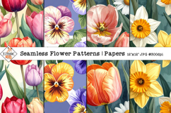 Seamless Floral Patterns | Papers Product Image 1
