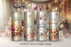 Watercolor Flowers | 4 gentle tumbler Sublimation designs P Product Image 2
