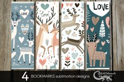 Valentine animals | scandi bookmarks sublimation design Product Image 1