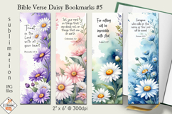 Bible Verse Daisy Bookmark Designs #5 | Sublimation Product Image 1