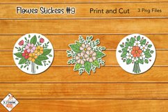Simple Flower Stickers | Print and Cut Product Image 1