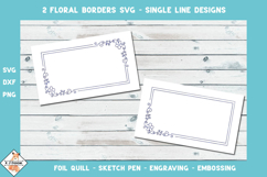 Floral Borders SVG for Foil Quill | Single Line Designs Product Image 1