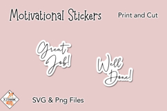 Motivational Stickers SVG | Print and Cut Product Image 1