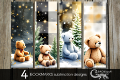 Christmas plaid | Xmas bookmarks sublimation design PL Product Image 1
