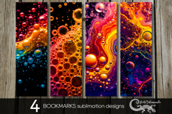 Abstract multicolor | 4 bookmarks sublimation designs PLUS Product Image 1