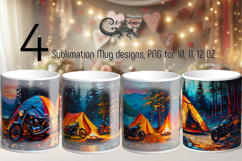 Tent in forest | 4 summer Mug Sublimation design PL Product Image 1