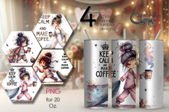 Morning coffee | 4 skinny tumbler Sublimation designs PL Product Image 1