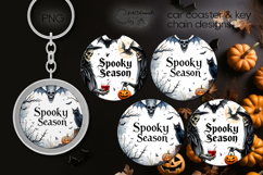 Spooky Halloween | car coaster &amp; key chain sublimation Product Image 1