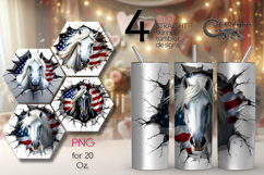 Horse &amp; wall | 8 skinny tumbler Sublimation designs Product Image 1