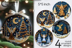 Christmas quilling | 4 xmas round ornaments sublimation Product Image 1