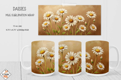 Daisies Mug Wrap Sublimation | 15 oz. Mug Product Image 1