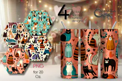 Modern Cats & dogs | 4 skinny tumbler Sublimation designs P Product Image 1