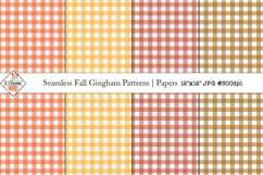 Seamless Fall Gingham Patterns | Digital papers Product Image 1