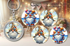 Gnome Beach Life | marine Car coaster &amp; key chain designs PL Product Image 1