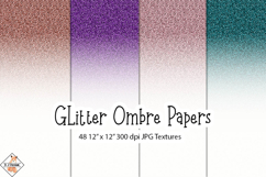 Glitter Ombre Digital Paper Textures Product Image 1