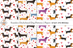 Seamless Dachshund Dog Patterns | Digital Papers Product Image 1