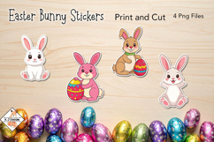 Easter Bunny Stickers| Print and Cut Product Image 1