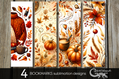 Golden Autumn | 4 fall Teardrop earring sublimation designs Product Image 1