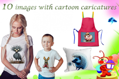 Clipart | 10 images with cartoon caricatures, PNG Product Image 1