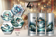 Fish on | 4 fishing skinny tumbler Sublimation designs PL Product Image 1