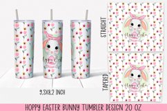 Hoppy Easter bunny tumbler Sublimation. 20 oz, PNG. Product Image 1