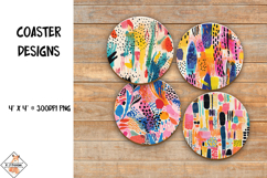 Round Abstract Coasters Design Sublimation Product Image 1