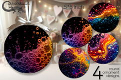 Abstract multicolor | round ornaments sublimation designs PL Product Image 1
