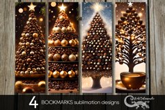 Christmas Coffee | 4 bookmarks sublimation designs PLUS Product Image 1