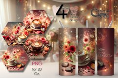 Coffee is my love | 4 Sublimation Tumbler Designs, PNG Product Image 1