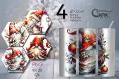 Christmas gnomes | Watercolor xmas tumbler sublimation P Product Image 1