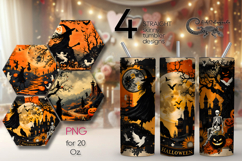 Retro Halloween | vintage Skinny tumbler sublimation design Product Image 1