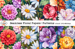 Seamless Floral Patterns | Papers Product Image 1