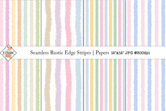 Seamless Rustic Edge Stripe Patterns | Digital Papers Product Image 1