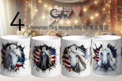 Horse &amp; wall | Mug Sublimation design bundle, PNG Product Image 1