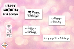 Happy Birthday Text Designs SVG DXF PNG Product Image 1