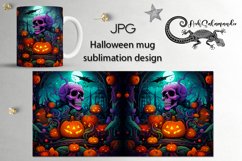 Bright Halloween | Hand drawn Sublimation Mug design, PLUS Product Image 1