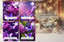 Lilac bush | 4 Money Card Flowers Sublimation designs Product Image 1