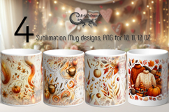 Golden Autumn | 4 Fall Sublimation Mug designs PL Product Image 1