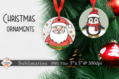 Santa &amp; Penguin Deer Christmas Ornaments Product Image 1