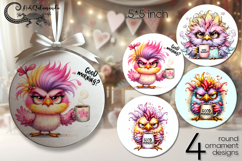 Good Morning | 4 coffee round ornaments sublimation P Product Image 1