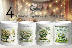 Vintage Spring | 4 Flower Sublimation Mug designs P Product Image 1