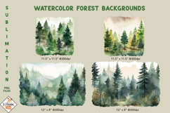Watercolor forest backsplashes | Sublimation Backgrounds Product Image 1