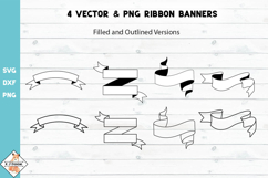 Ribbon Banners SVG DXF PNG Product Image 1