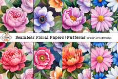Seamless Floral Patterns | Papers Product Image 1