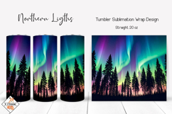 Northern Lights Tumbler Sublimation Wrap | Aurora Borealis Product Image 1