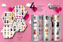 Valentine cat | 4 love Skinny tumbler designs Product Image 1