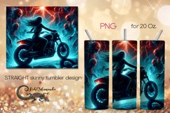 Gothic Motorcycle girl | Skinny tumbler sublimation PLUS Product Image 1
