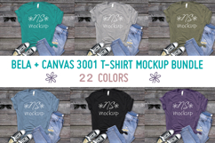BELLA CANVAS 3001 t-shirt mockup BUNDLE Product Image 1