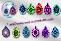 Teardrop Earrings l 11 designs of sublimation earrings, PNG Product Image 1